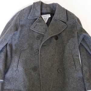 Vintage J. Percy for Marvin Richards Wool Pea Coat Jacket Gray Size 14